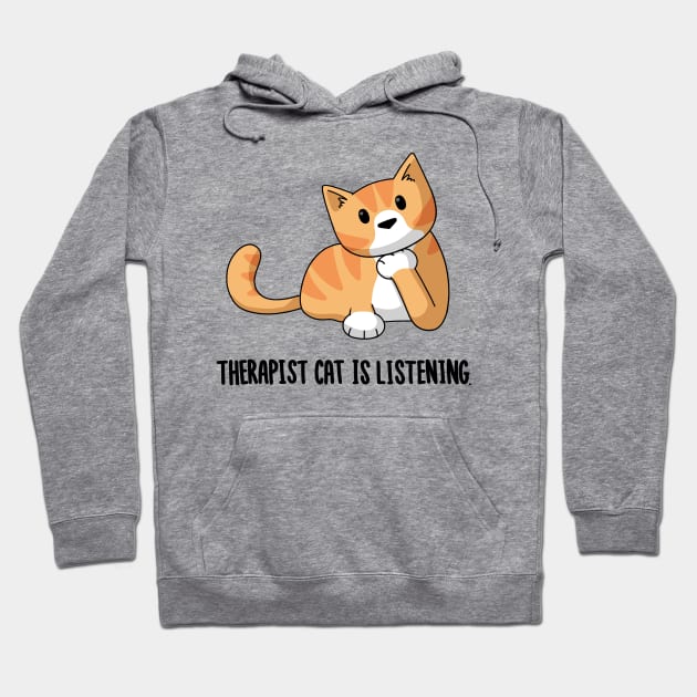 Therapist Cat Hoodie by Doodlecats 